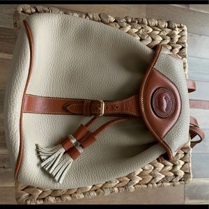 Dooney & Bourke Tan and Brown Backpack Purse